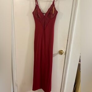 Elegant Red Lace Dress